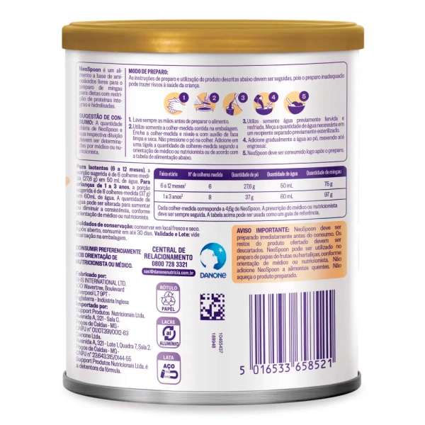Neo Spoon 400g - Danone Produto Neo Spoon 400g - Danone