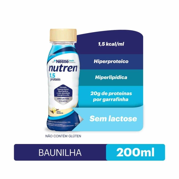 Nutren 1.5 Protein Baunilha 200ml - Nestlé Produto Nutren 1.5 Protein Baunilha 200ml - Nestlé