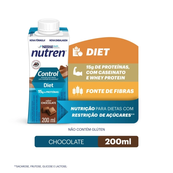 Nutren Control Chocolate 200ml - Nestlé Produto Nutren Control Chocolate 200ml - Nestlé
