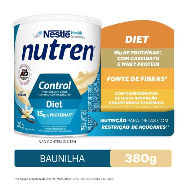 Nutren Control Pó Baunilha 740g - Nestlé Produto Nutren Control Pó Baunilha 740g - Nestlé