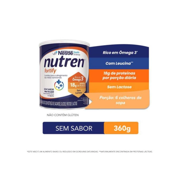 Nutren Fortify Sem Sabor 360g - Nestlé Produto Nutren Fortify Sem Sabor 360g - Nestlé