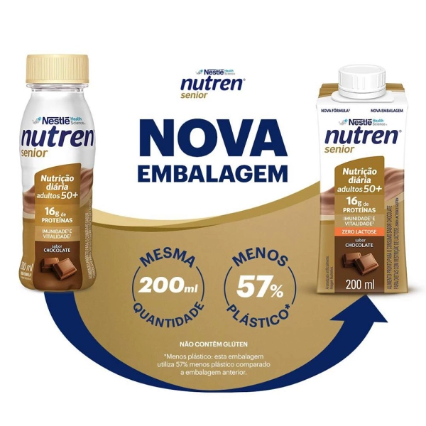 Nutren Senior Chocolate 200ml - Nestlé Produto Nutren Senior Chocolate 200ml - Nestlé