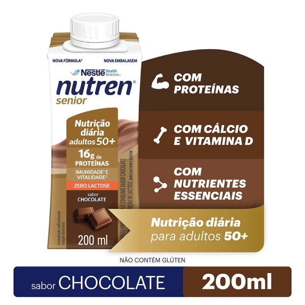 Nutren Senior Chocolate 200ml - Nestlé Produto Nutren Senior Chocolate 200ml - Nestlé
