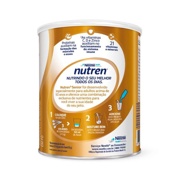 Nutren Senior sem Sabor 740g - Nestlé Produto Nutren Senior sem Sabor 740g - Nestlé