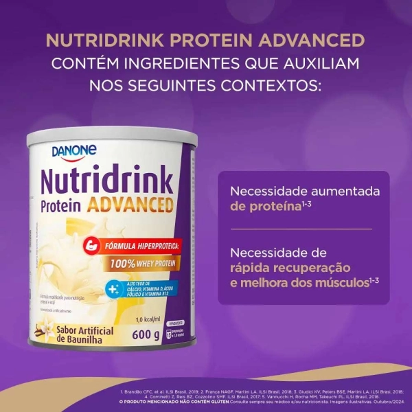 Nutridrink Protein Advanced Baunilha 600g - Danone Produto Nutridrink Protein Advanced Baunilha 600g - Danone