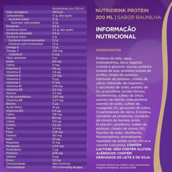 Nutridrink Protein Baunilha 200ml - Danone Produto Nutridrink Protein Baunilha 200ml - Danone