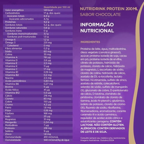 Nutridrink Protein Chocolate 200ml - Danone Produto Nutridrink Protein Chocolate 200ml - Danone
