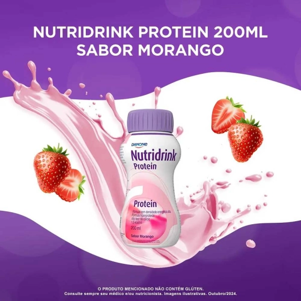 Nutridrink Protein Morango 200ml - Danone Produto Nutridrink Protein Morango 200ml - Danone