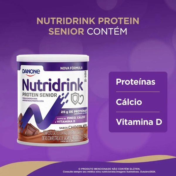 Nutridrink Protein Senior Chocolate 750g - Danone Produto Nutridrink Protein Senior Chocolate 750g - Danone