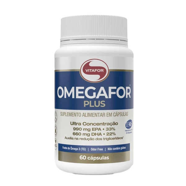 Omegafor Plus 60 Cápsulas de 1g - Vitafor Produto Omegafor Plus 60 Cápsulas de 1g - Vitafor