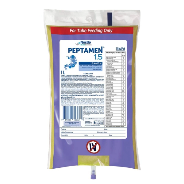 Peptamen 1.5 Sistema Fechado 1L Nestlé - validade 02/08/2025 Produto Peptamen 1.5 Sistema Fechado 1L Nestlé - validade 02/08/2025