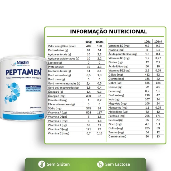 Produto Peptamen Baunilha 400g - Nestlé