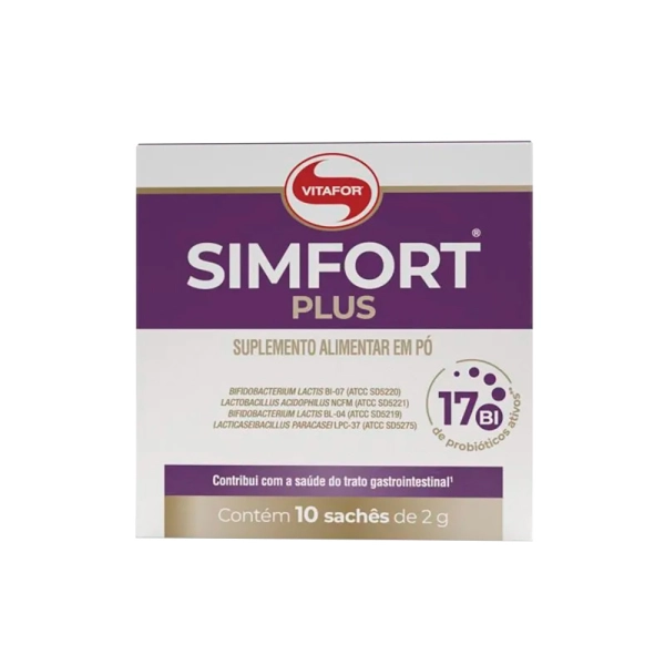 Simfort Plus 10 Saches 2g - Vitafor Produto Simfort Plus 10 Saches 2g - Vitafor