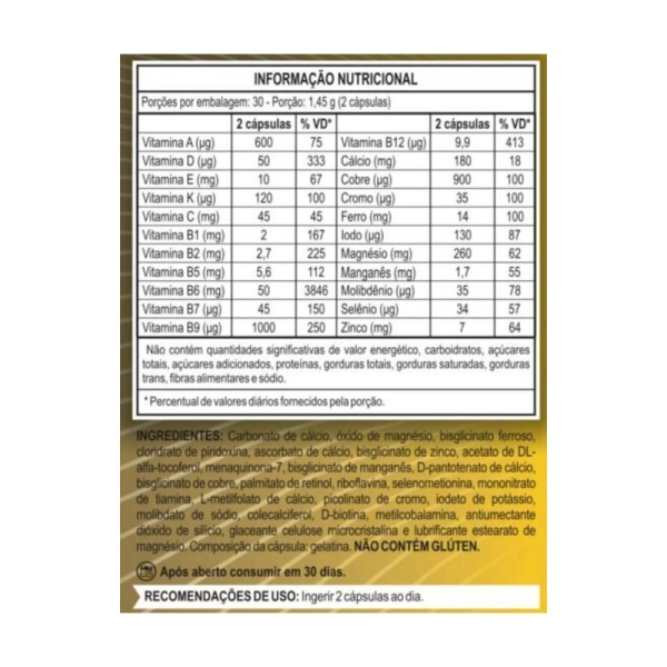 Produto Supri B-UP 60 Cápsulas 725 Mg - Suprimed