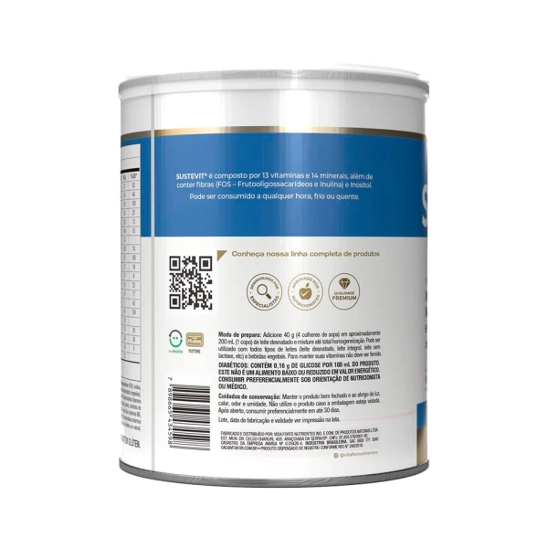 Sustevit 400g Morango - Vitafor Produto Sustevit 400g Morango - Vitafor