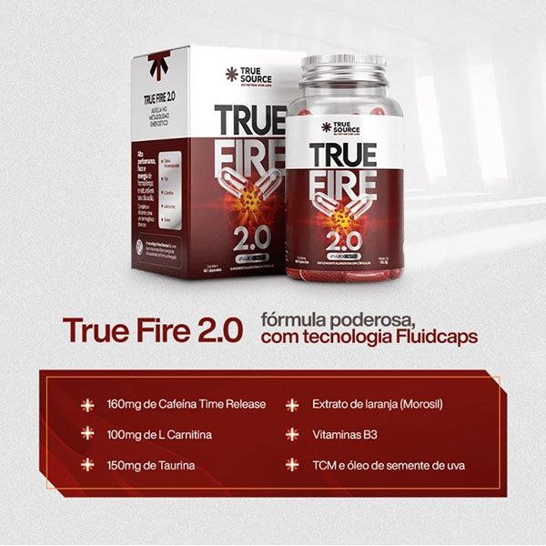 True Fire 2.0 60 Capsulas - True Source Produto True Fire 2.0 60 Capsulas - True Source