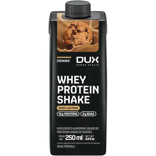 Whey Protein Shake Cookies 250ml - Dux Nutrition Produto Whey Protein Shake Cookies 250ml - Dux Nutrition