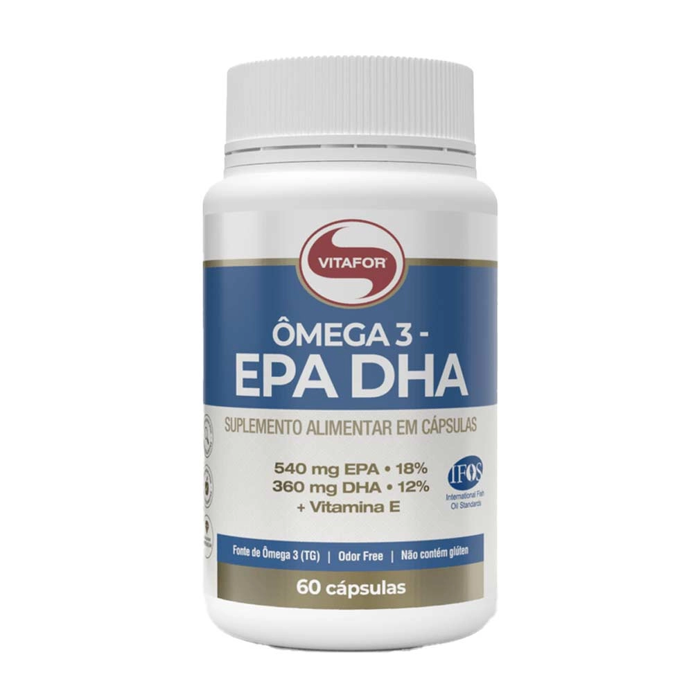Ômega 3 EPA DHA 60 Cápsulas de 1g - Vitafor Produto Ômega 3 EPA DHA 60 Cápsulas de 1g - Vitafor