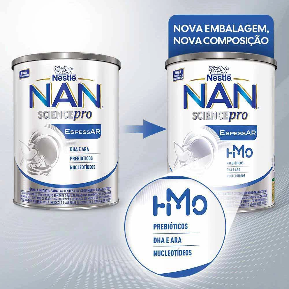 NAN SCIENCE PRO EspessAR HMO 400g Fórmula Infantil - Nestlé Produto NAN SCIENCE PRO EspessAR HMO 400g Fórmula Infantil - Nestlé