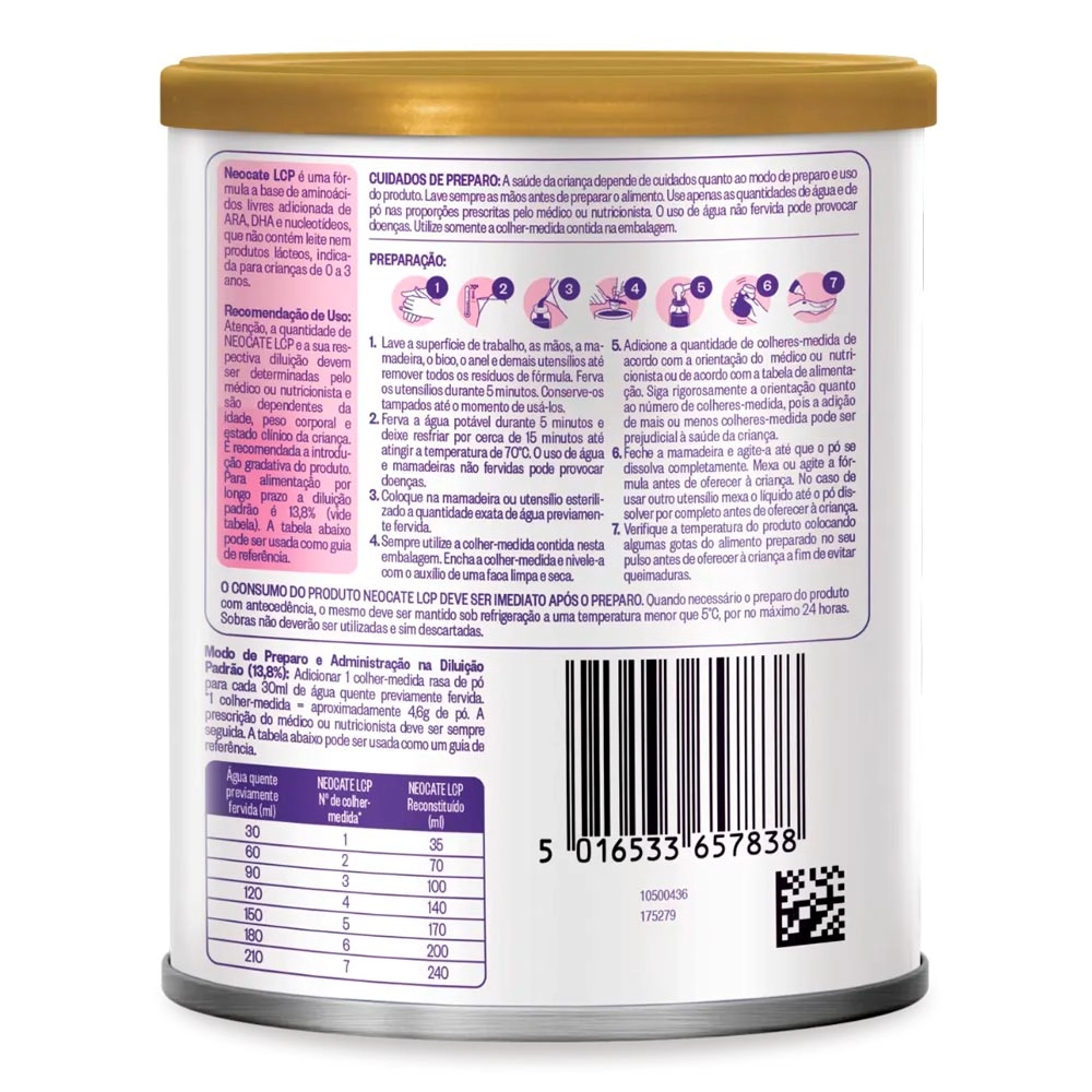Neocate LCP Upgrade 400g - Danone Produto Neocate LCP Upgrade 400g - Danone