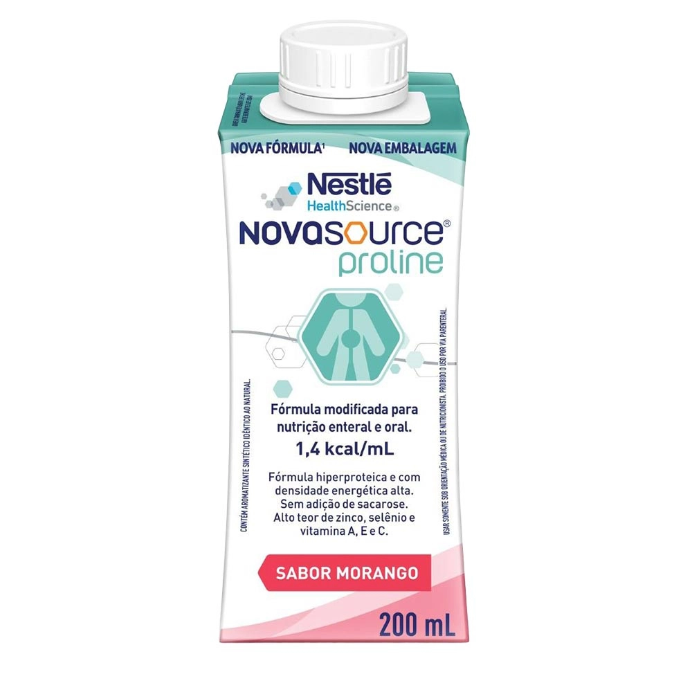 Novasource Proline Morango 200ml - Nestlé Produto Novasource Proline Morango 200ml - Nestlé