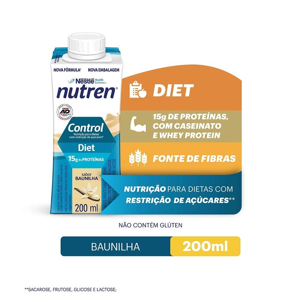 Nutren Control Baunilha 200ml - Nestlé Produto Nutren Control Baunilha 200ml - Nestlé