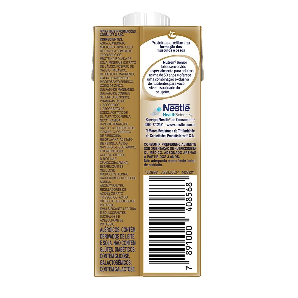 Nutren Senior Baunilha 200ml - Nestlé Produto Nutren Senior Baunilha 200ml - Nestlé