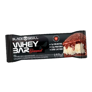 Barra de Proteina Whey Bar Torta de Coco com Chocolate 45g - Blackskull Barra de Proteina Whey Bar Torta de Coco com Chocolate 45g - Blackskull