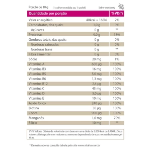 Colagentek 300g Cranberry - Vitafor Colagentek 300g Cranberry - Vitafor