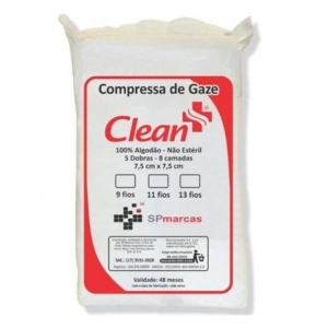 Produto - Compressa De Gaze Clean 11 Fios 200g - Clean