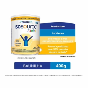 Isosource Junior Baunilha 400g Nestlé Isosource Junior Baunilha 400g Nestlé