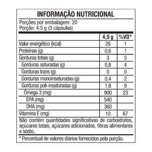 Ômega 3 EPA DHA 60 Cápsulas de 1g - Vitafor