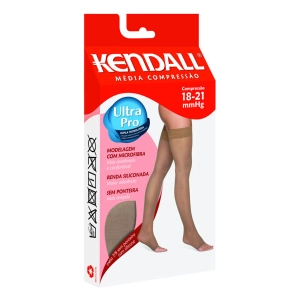 Produto - Meia de Compressão Feminina 7/8 sem Ponteira média compressão Tamanho P - Kendall