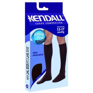 Produto - Meia de Compressão Masculina 3/4 Preto suave compressão Tamanho M - Kendall