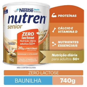 Nutren Senior Zero Lactose Baunilha 740g - Nestlé Nutren Senior Zero Lactose Baunilha 740g - Nestlé