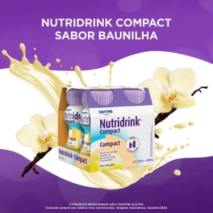 Nutridrink Compact Baunilha - 4 Unidades de 125ml - Danone Nutridrink Compact Baunilha - 4 Unidades de 125ml - Danone