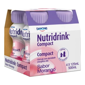 Produto - Nutridrink Compact Morango - 4 Unidades de 125ml - Danone