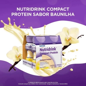 Nutridrink Compact Protein Baunilha - 4 Unidades de 125ml - Danone Nutridrink Compact Protein Baunilha - 4 Unidades de 125ml - Danone