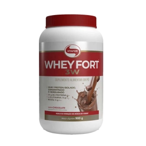 Whey Fort 3w Sabor Chocolate 900g - Vitafor Whey Fort 3w Sabor Chocolate 900g - Vitafor