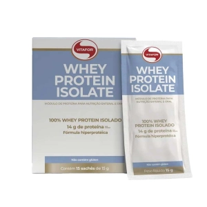 Produto - Whey Protein Isolate Caixa com 15 Sachês 15g - Vitafor