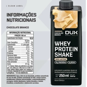 Whey Protein Shake Chocolate Branco 250ml - Dux Nutrition Whey Protein Shake Chocolate Branco 250ml - Dux Nutrition