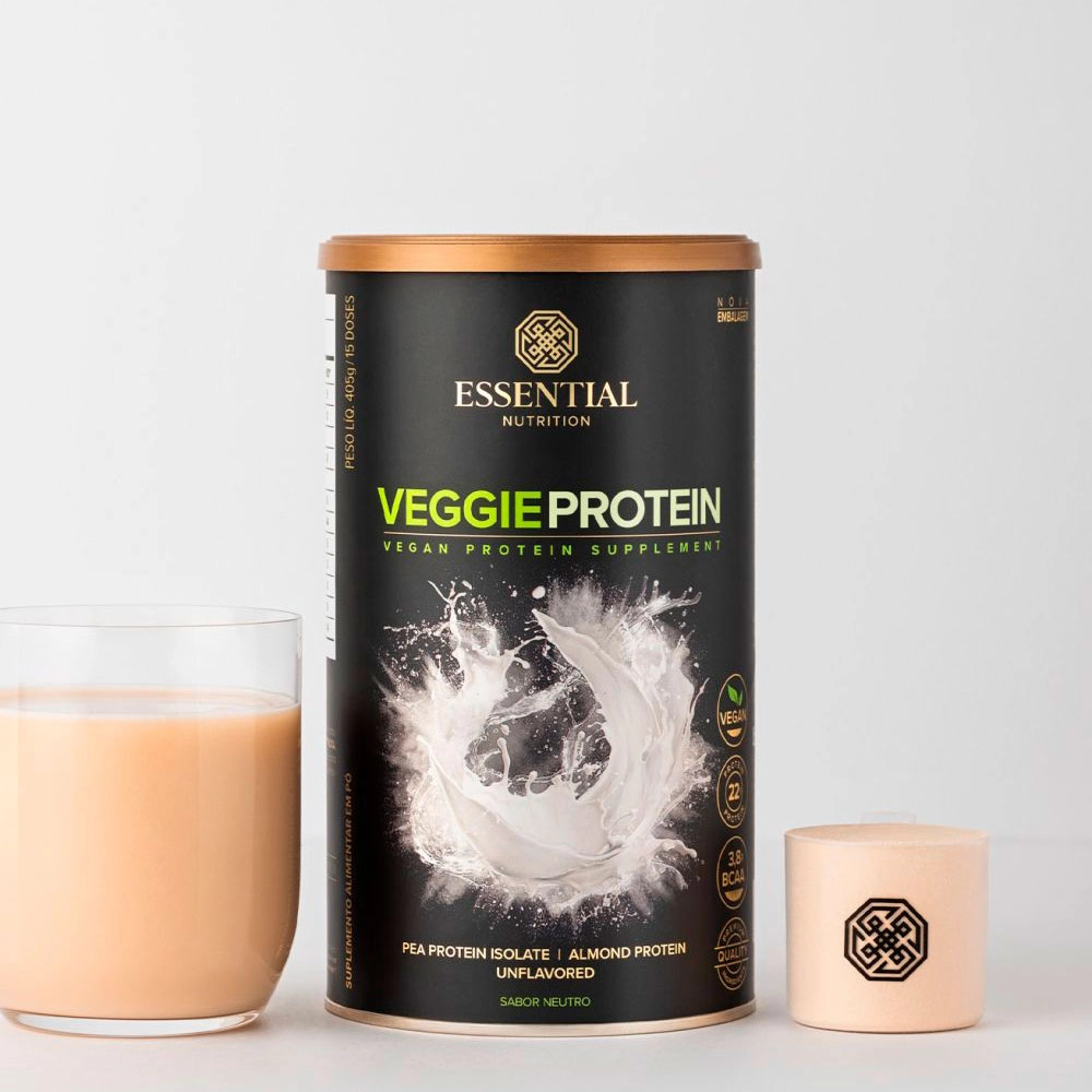 Produto Veggie Protein Neutro 405g - Essential Nutrition